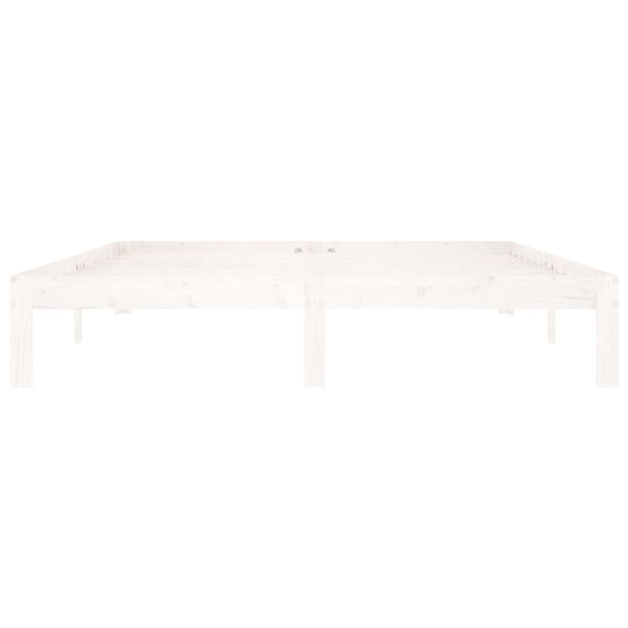Bedframe Massief Grenenhout 160 x 200 cm Wit