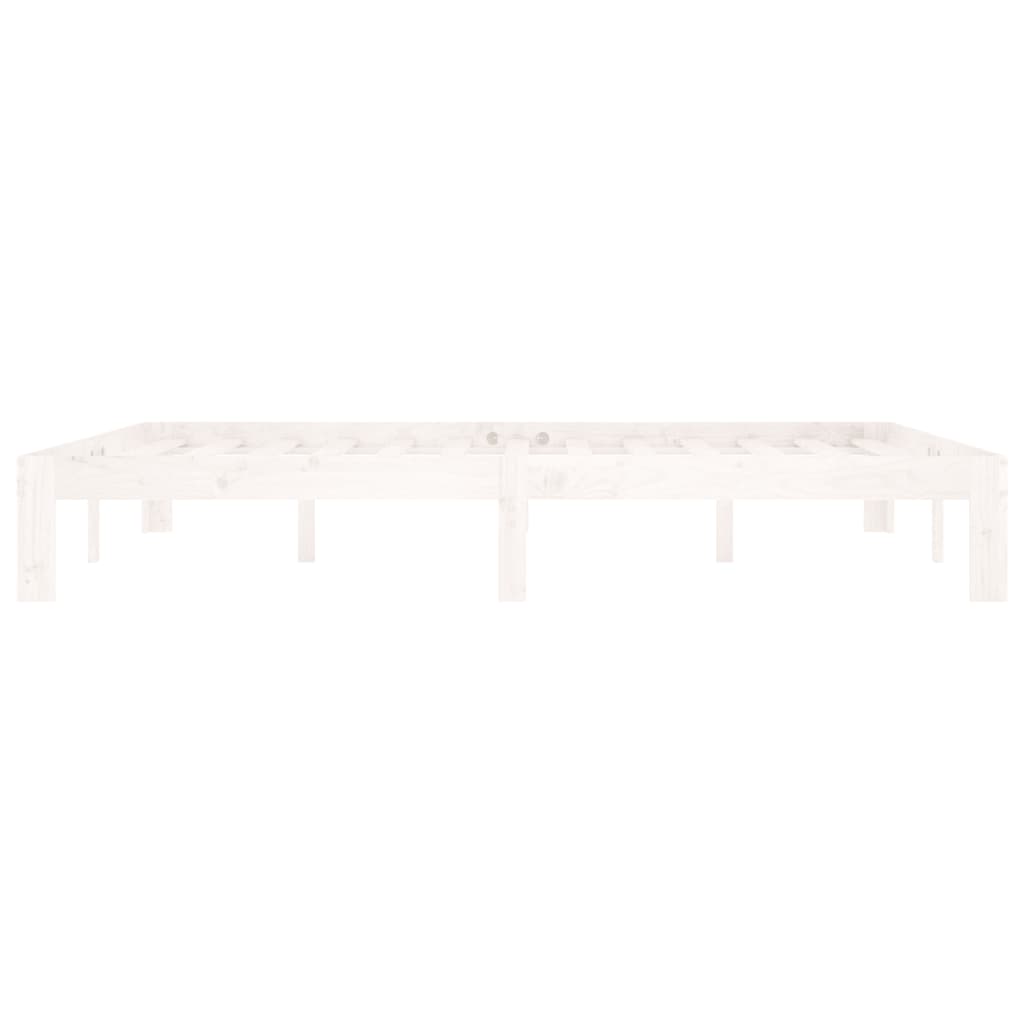 Bedframe Massief Grenenhout 160 x 200 cm Wit