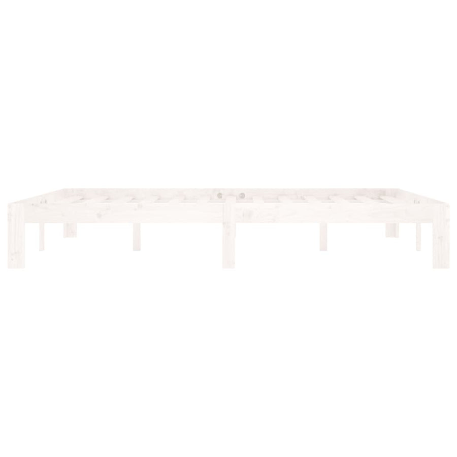 Bedframe Massief Grenenhout 160 x 200 cm Wit