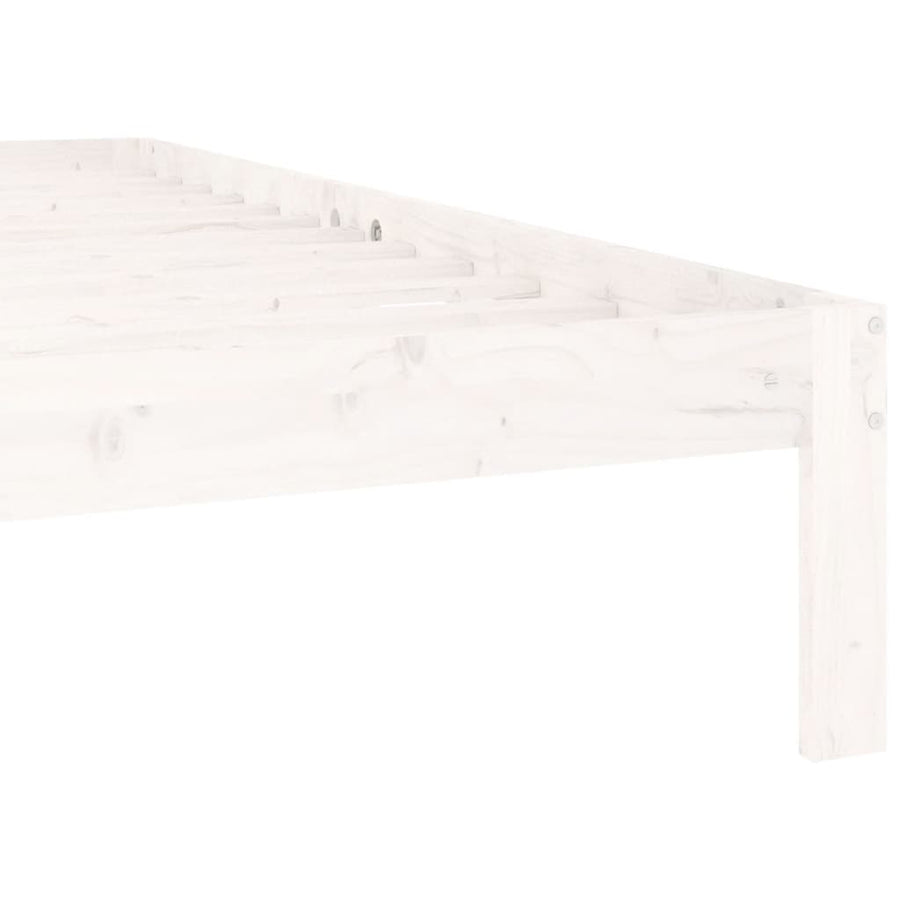Bedframe Massief Grenenhout 160 x 200 cm Wit