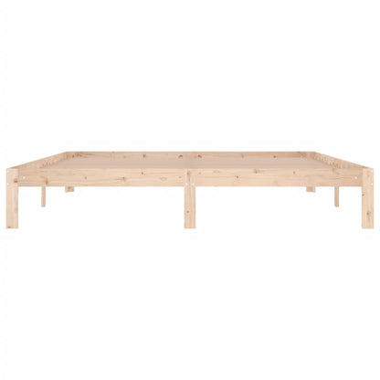 Bedframe Massief Hout Super King Size 180 x 200 cm Naturel