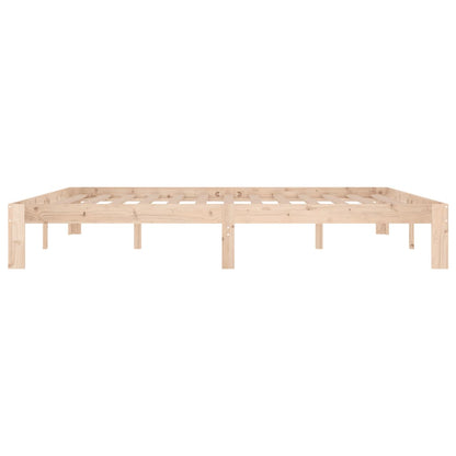 Bedframe Massief Hout Super King Size 180 x 200 cm Naturel