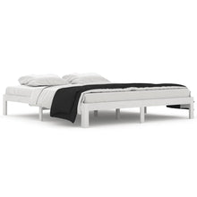 Bedframe Massief Hout Super King 180 x 200 cm Wit