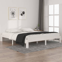 Bedframe Massief Hout Super King 180 x 200 cm Wit