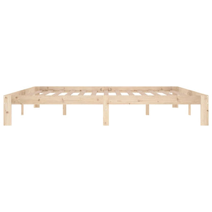 Bedframe Massief Grenenhout 200 x 200 cm Naturel