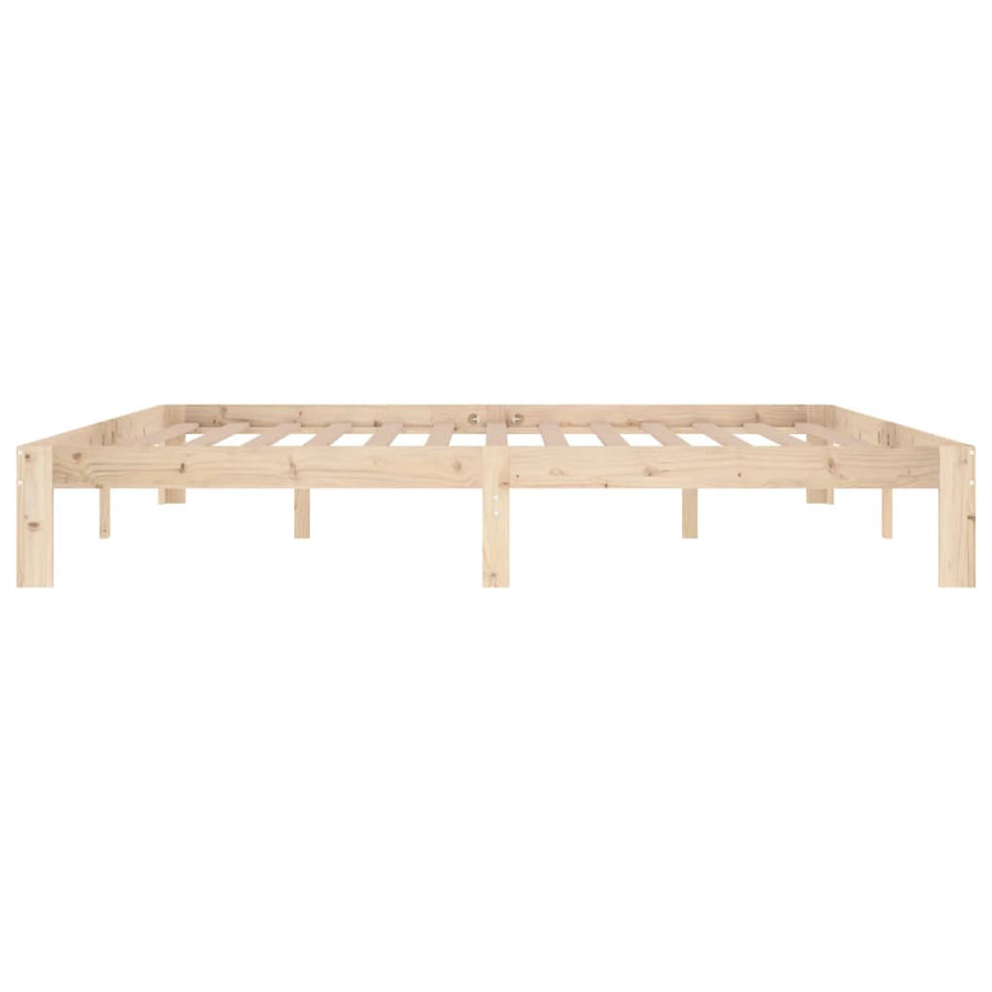 Bedframe Massief Grenenhout 200 x 200 cm Naturel
