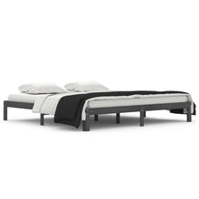 Bedframe Massief Grenenhout 200 x 200 cm Grijs