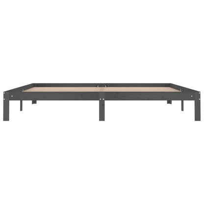 Bedframe Massief Grenenhout 200 x 200 cm Grijs