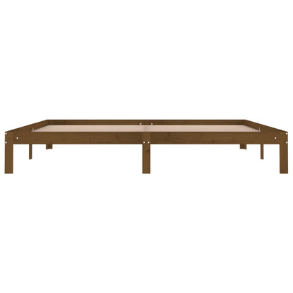 Bedframe Massief Grenenhout 200 x 200 cm Honingbruin