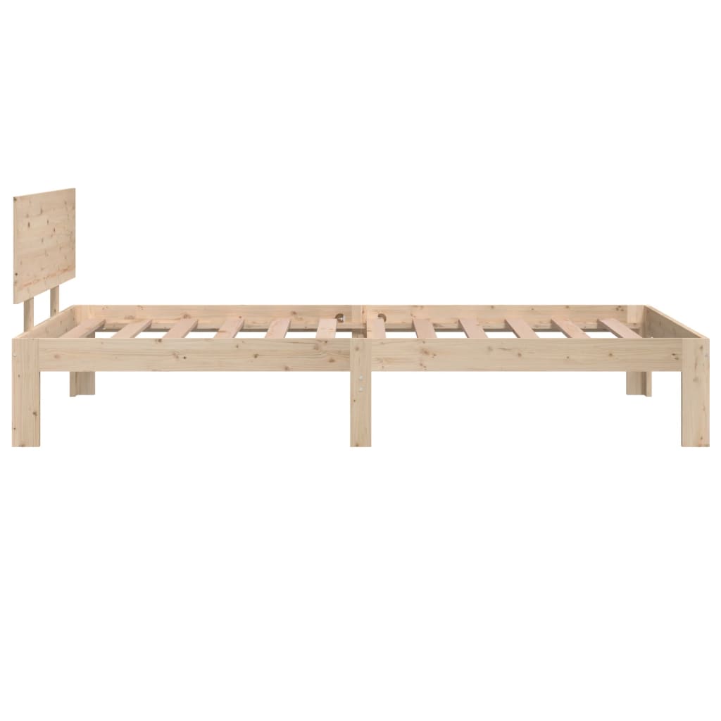 Bedframe Massief Hout Single 90 x 190 cm Naturel
