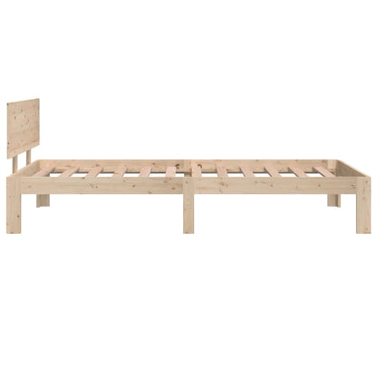 Bedframe Massief Hout Single 90 x 190 cm Naturel