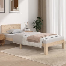 Bedframe Massief Hout Single 90 x 190 cm Naturel