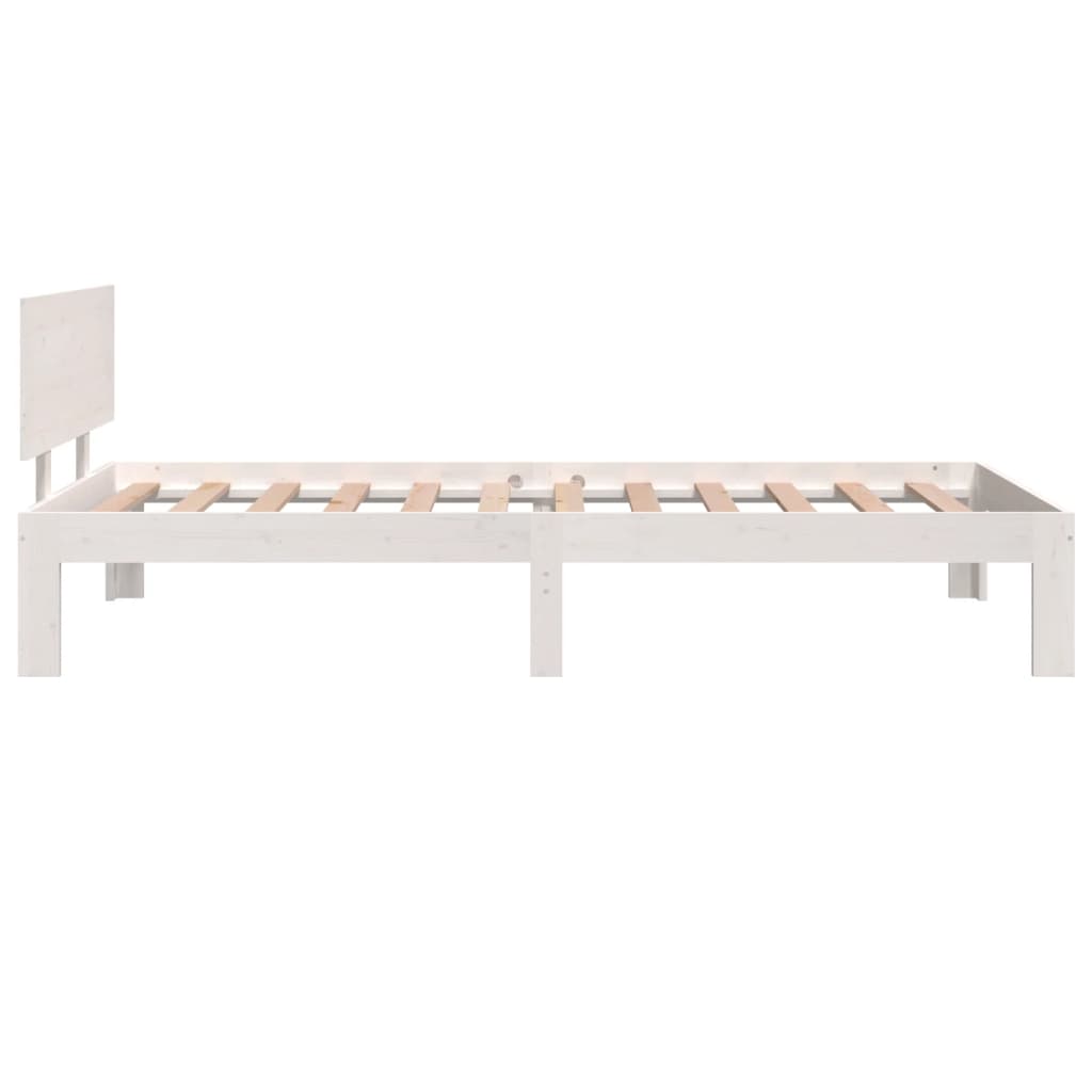 Bedframe Massief Hout Single 90 x 190 cm Wit