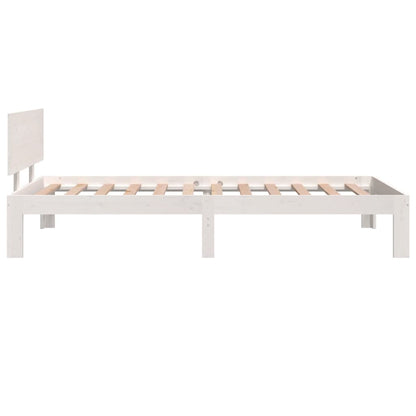 Bedframe Massief Hout Single 90 x 190 cm Wit