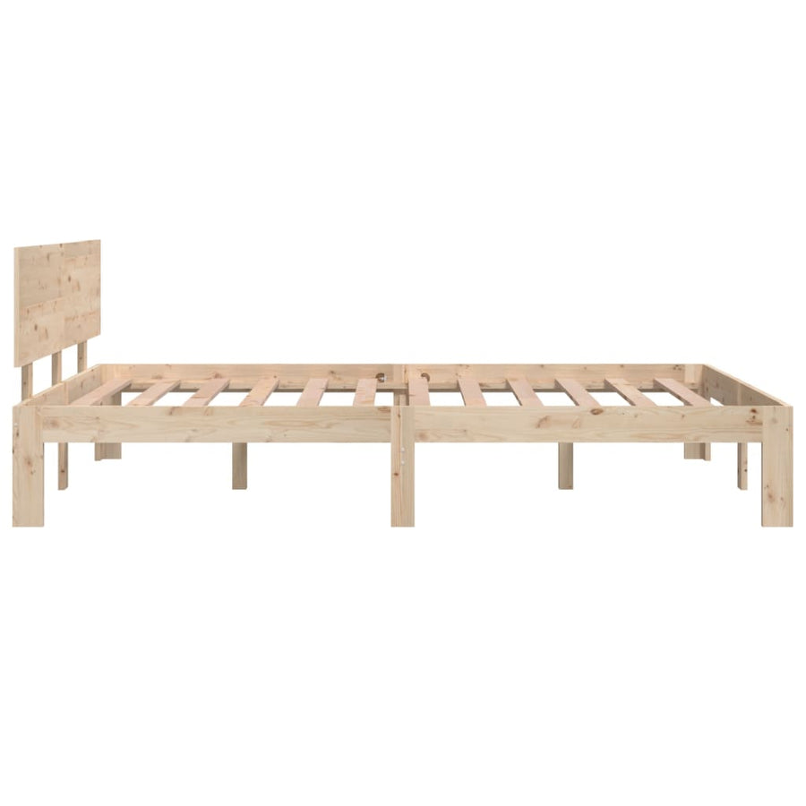 Bedframe massief hout 120x190 cm 120 x 190 cm Naturel