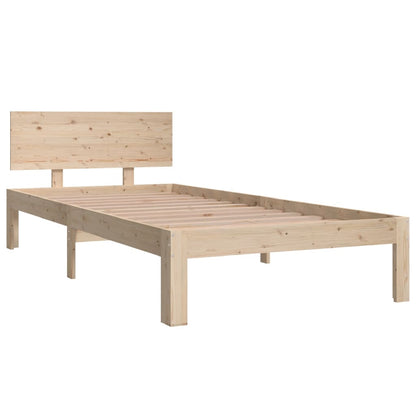 Bedframe Massief Grenenhout 90 x 200 cm Naturel