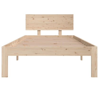 Bedframe Massief Grenenhout 90 x 200 cm Naturel