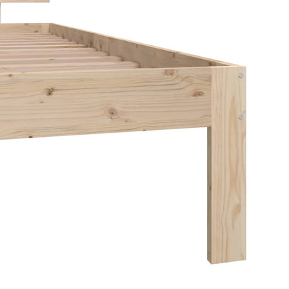 Bedframe Massief Grenenhout 90 x 200 cm Naturel