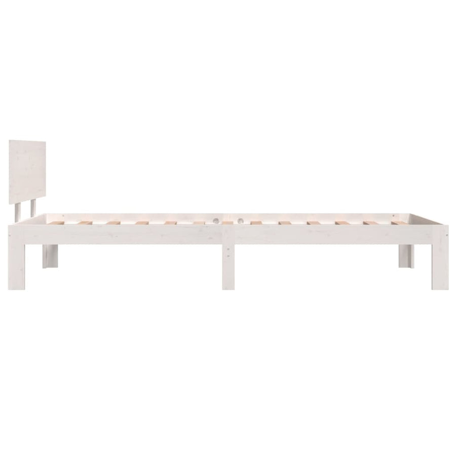 Bedframe Massief Grenenhout 90 x 200 cm Wit