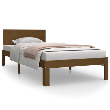 Bedframe Massief Grenenhout 90 x 200 cm Honingbruin