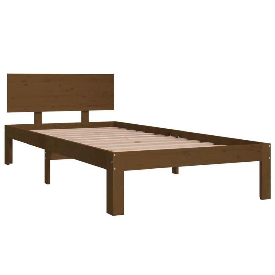 Bedframe Massief Grenenhout 90 x 200 cm Honingbruin