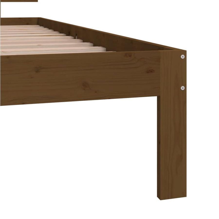Bedframe Massief Grenenhout 90 x 200 cm Honingbruin