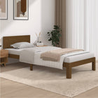 Solid pine bed frame honey brown 90x200 cm