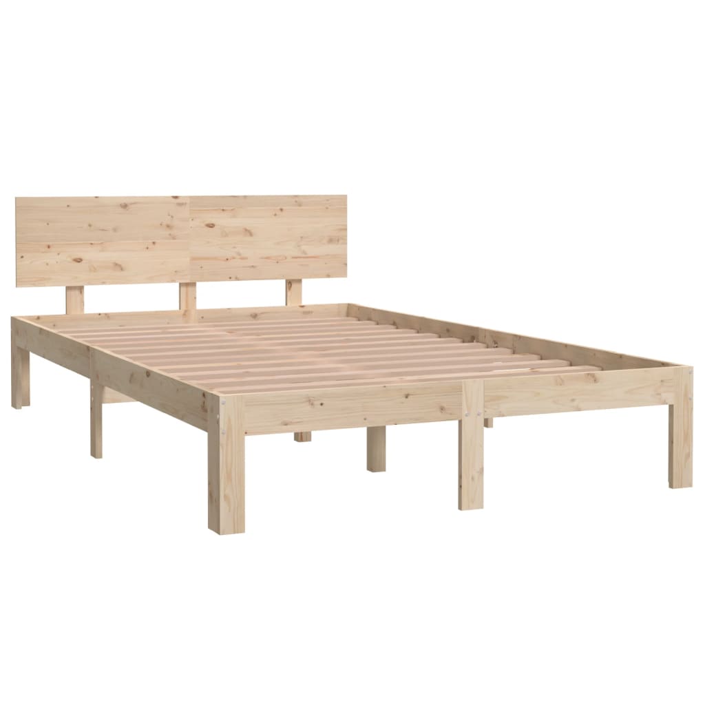 Bedframe Massief Grenenhout 120 x 200 cm Naturel