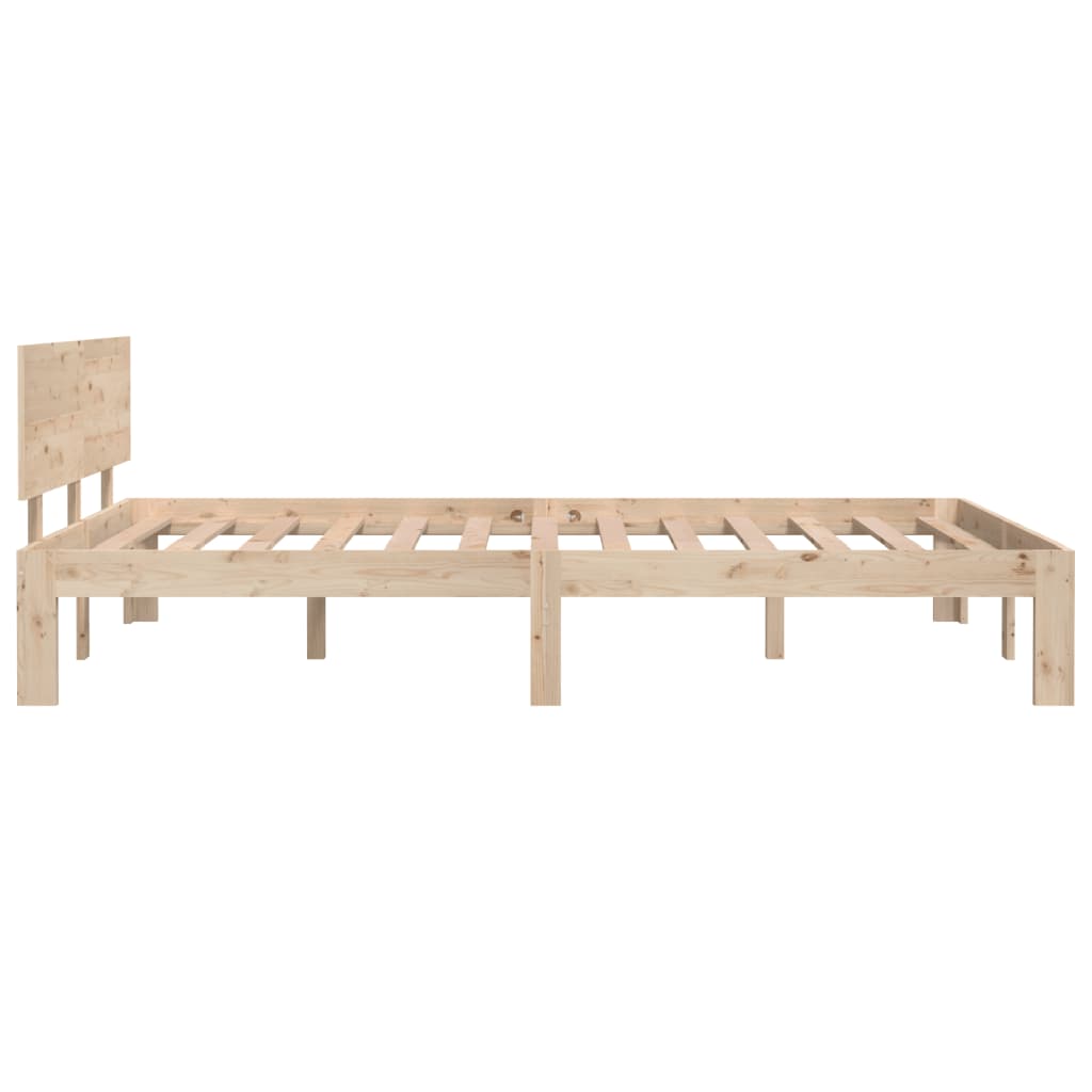 Bedframe Massief Grenenhout 120 x 200 cm Naturel