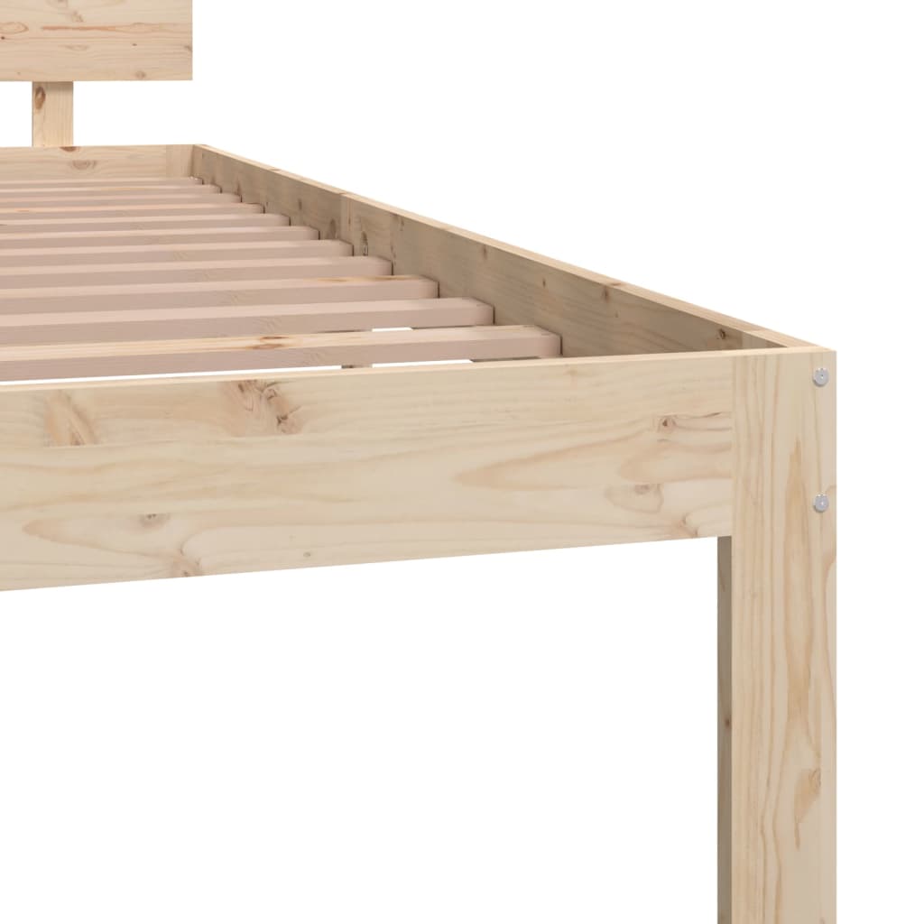 Bedframe Massief Grenenhout 120 x 200 cm Naturel