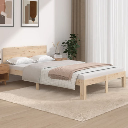 Bedframe Massief Grenenhout 120 x 200 cm Naturel