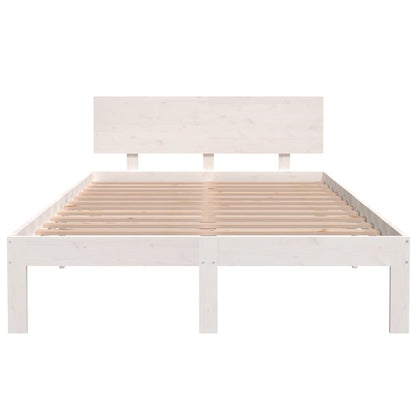Bedframe Massief Grenenhout 120 x 200 cm Wit