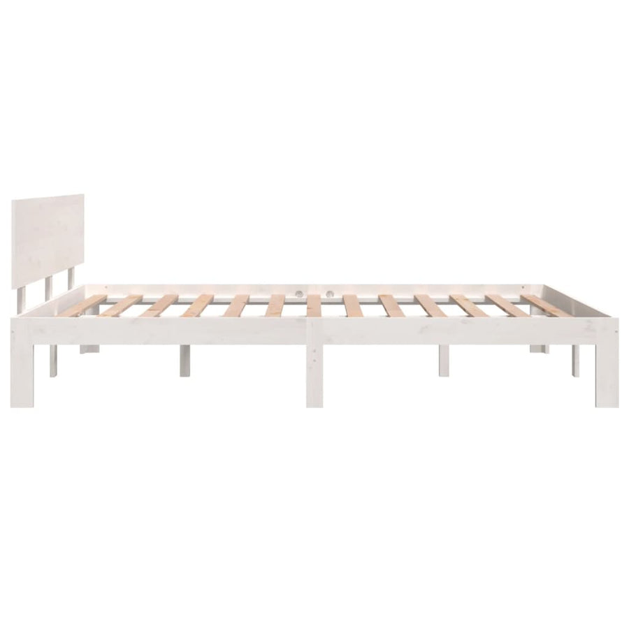 Bedframe Massief Grenenhout 140 x 200 cm Wit