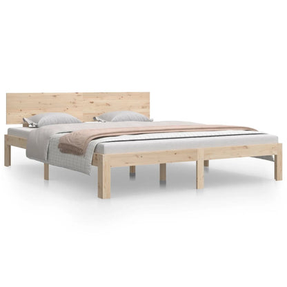 Bedframe Massief Grenenhout 160 x 200 cm Naturel