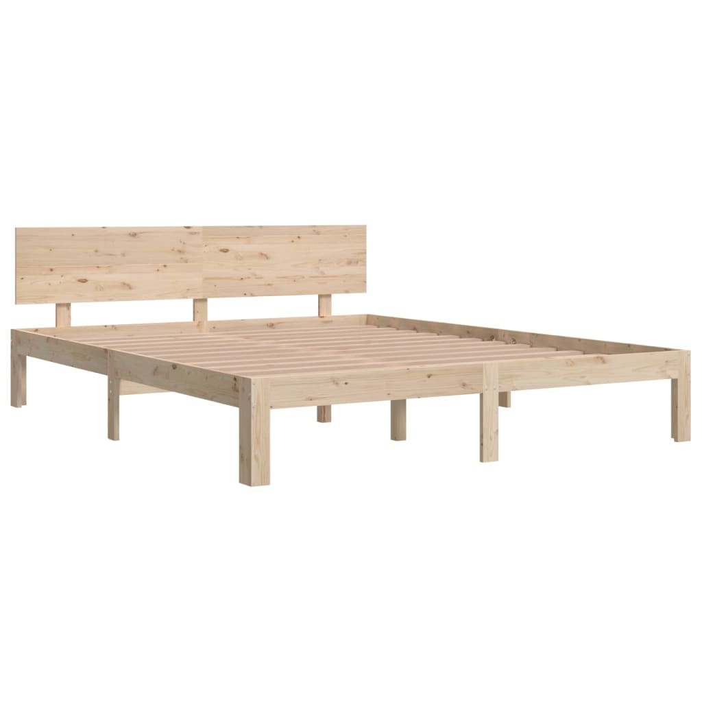 Bedframe Massief Grenenhout 160 x 200 cm Naturel