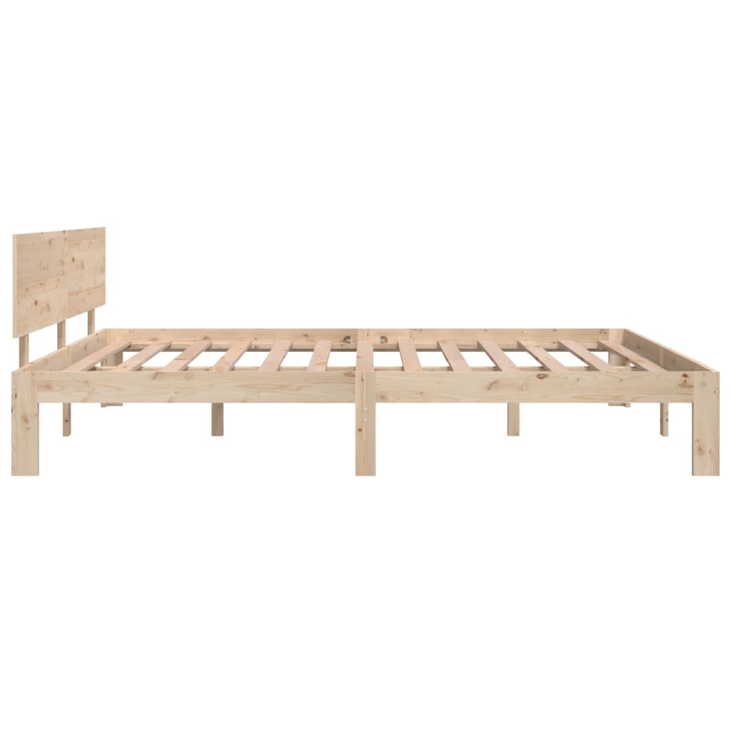 Bedframe Massief Grenenhout 160 x 200 cm Naturel