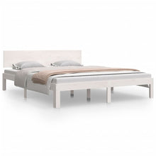 Bedframe Massief Grenenhout 160 x 200 cm Wit