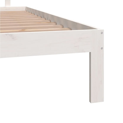 Bedframe Massief Grenenhout 160 x 200 cm Wit