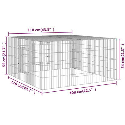 Konijnenkooi Gegalvaniseerd Ijzer 110 x 110 x 55 cm