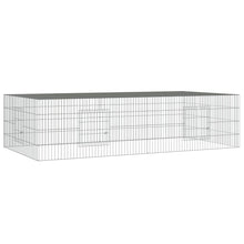 Konijnenkooi met 2 panelen 220x110x55 cm gegalvaniseerd ijzer 220 x 110 x 55 cm
