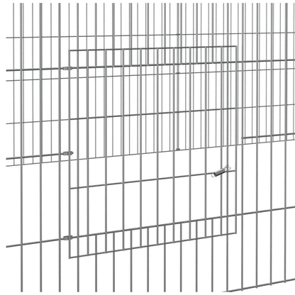 Konijnenkooi met 2 panelen 220x110x55 cm gegalvaniseerd ijzer 220 x 110 x 55 cm