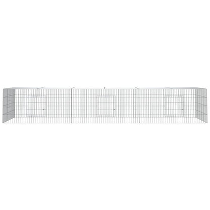 Konijnenkooi Met 3 Panelen 325X109X54 Cm Gegalvaniseerd Ijzer