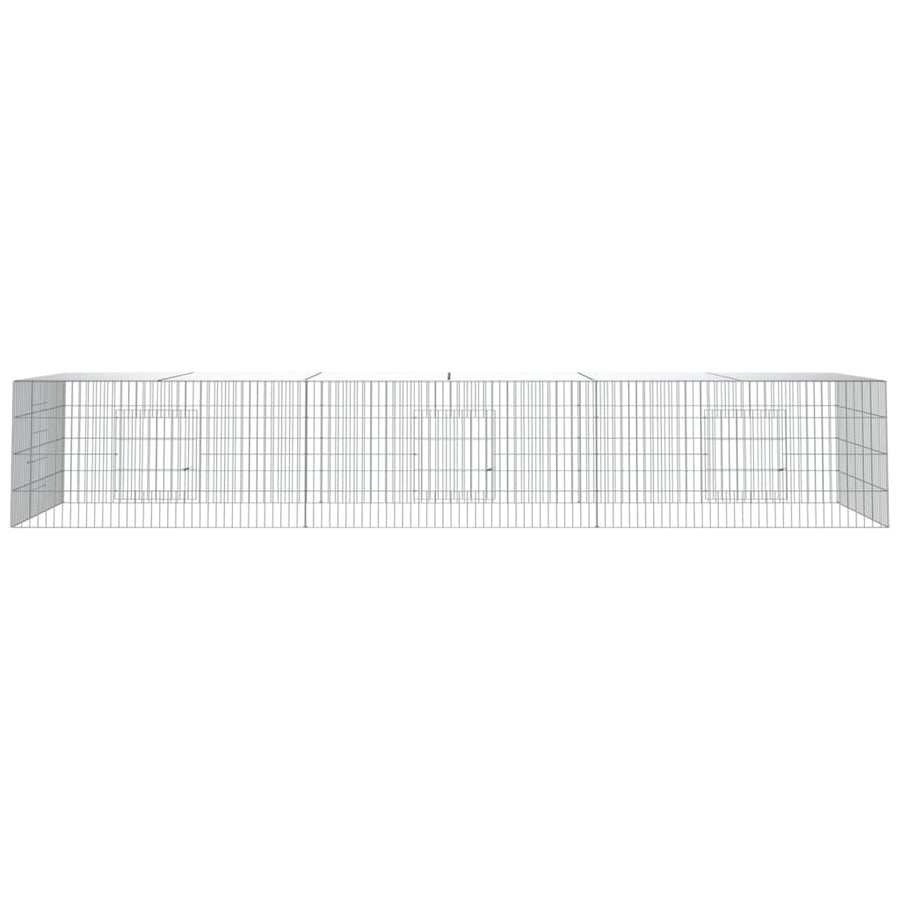 Konijnenkooi Met 3 Panelen 325X109X54 Cm Gegalvaniseerd Ijzer