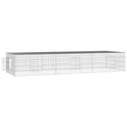 Konijnenkooi Met 3 Panelen 325X109X54 Cm Gegalvaniseerd Ijzer