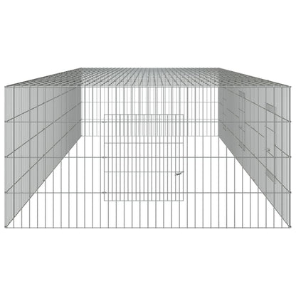 Konijnenkooi Met 3 Panelen 325X109X54 Cm Gegalvaniseerd Ijzer