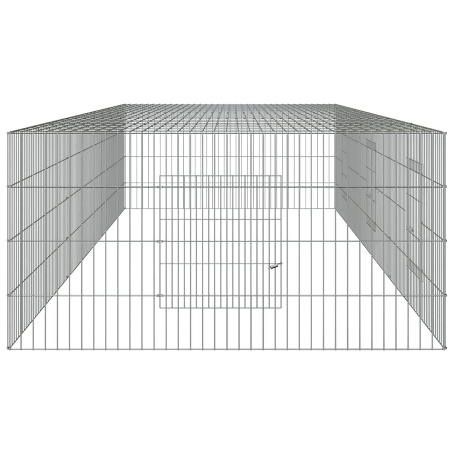 Konijnenkooi Met 3 Panelen 325X109X54 Cm Gegalvaniseerd Ijzer
