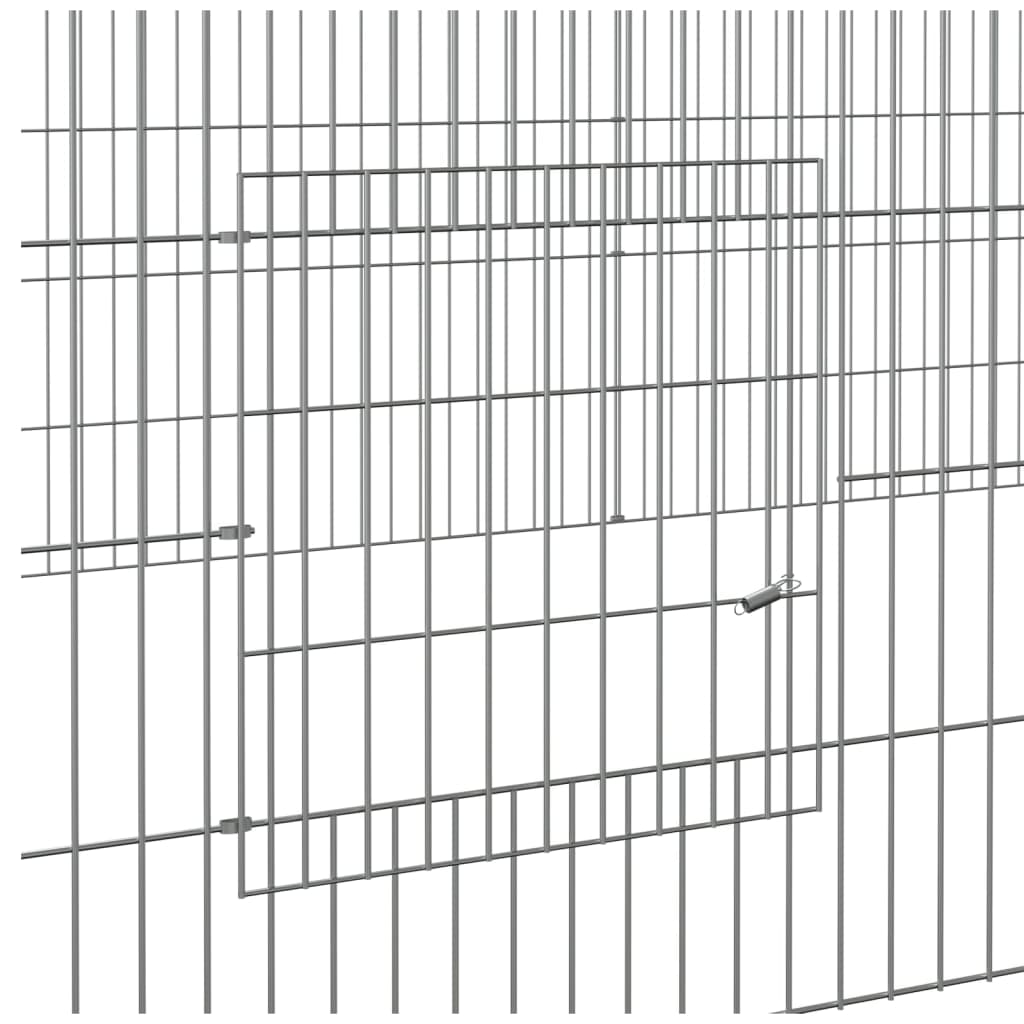 Konijnenkooi Met 3 Panelen 325X109X54 Cm Gegalvaniseerd Ijzer