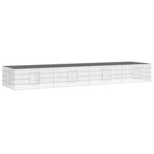 Konijnenkooi met 4 panelen 433x109x54 cm gegalvaniseerd ijzer 433 x 109 x 54 cm