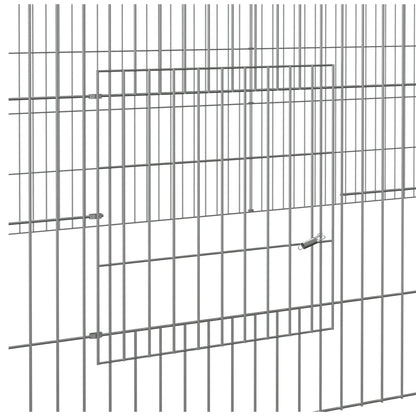 Konijnenkooi met 4 panelen 433x109x54 cm gegalvaniseerd ijzer 433 x 109 x 54 cm