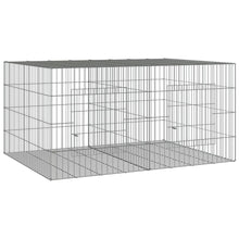 Konijnenkooi met 2 panelen 110x79x54 cm gegalvaniseerd ijzer 110 x 79 x 54 cm